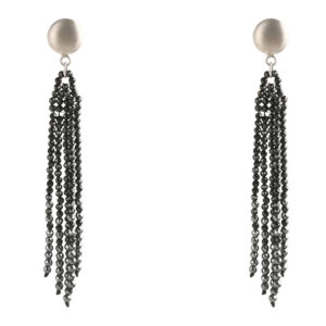 Rohm Boho Lili 2 mm Rubin, Spinell schwarz, Haematin, Silber 925 sat.+keram.