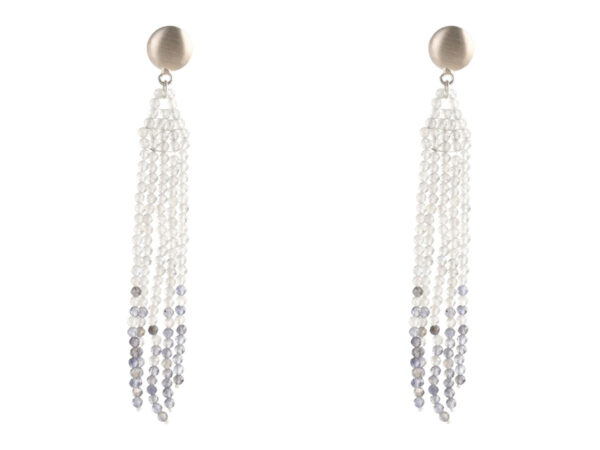 Rohm Boho Lili 2 mm Labradorit, Iolith, Silber 925 sat.+keram.