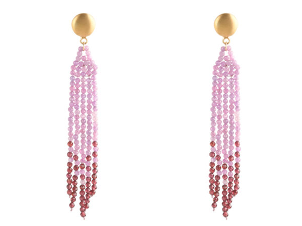 Rohm Boho Lili 2 mm Rubin, Granat, Silber 925 sat. verg.+keram.