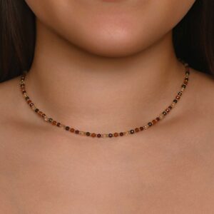 Rohm Collier Luna Rauchquarz, Granat, Granat Hessonit