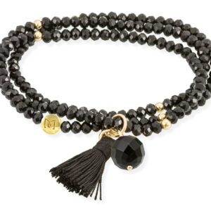 Marina Garcia Armband ZEN Schwarz in Silber gelb-vergoldet