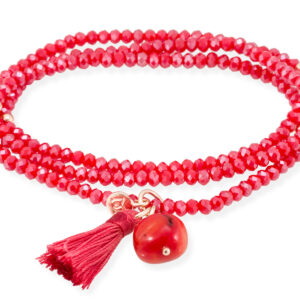 Marina Garcia Armband ZEN Strass und Koralle in Silber gelb-vergoldet