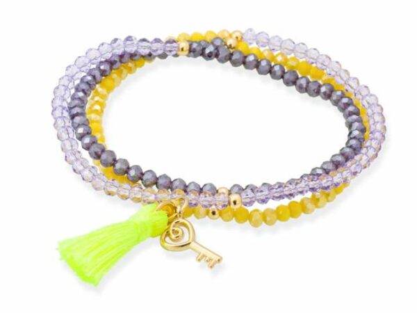 Marina Garcia Armband ZEN GELB NEON mit Schlüssel Charme