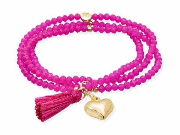 Marina Garcia Armband ZEN FUCHSIA mit Herz Charme